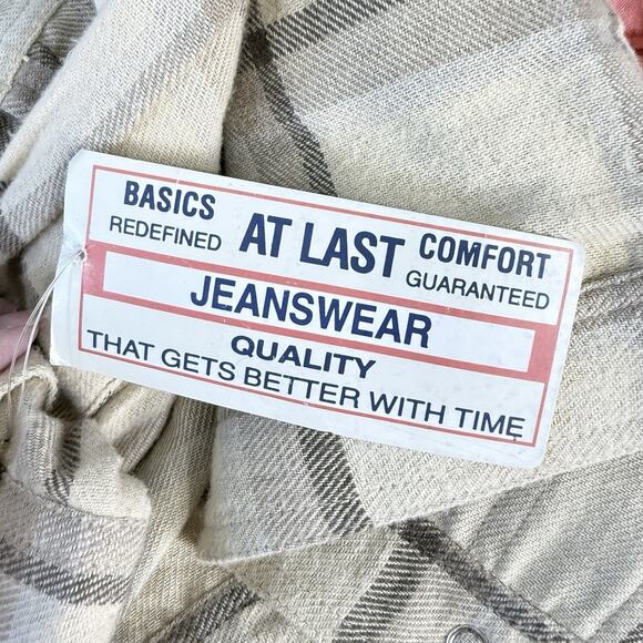 Deadstock Womens At Last Jeanswear Tan Plaid Cropped Pearl‎ Snap Jacket Small - Picture 8 of 10